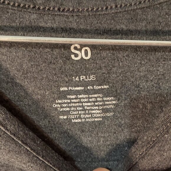 Girls SO Favorite Skater Size 14 Plus Gray with Robots and pockets - Picture 3 of 4